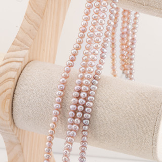 Round River Pearls 4,5-5mm Long Lilac