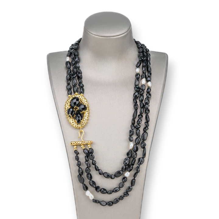 Bijoux Necklace: Elegance and Style with Semi-precious Stones and River Pearls
