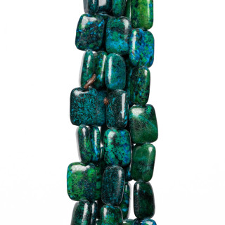 Verrückter Jaspis, flaches Rechteck, 10 x 14 mm