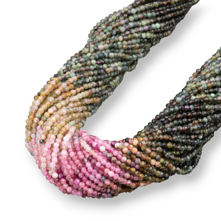 Turmalin Farbverlauf facettierter Diamantschliff 2,2 mm MOD2