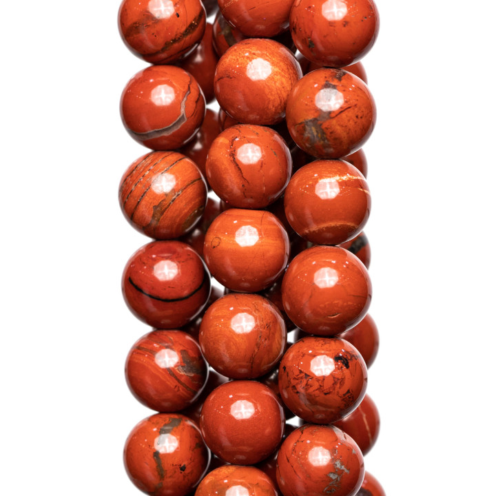 Jaspe Rojo Redondo Liso 10mm