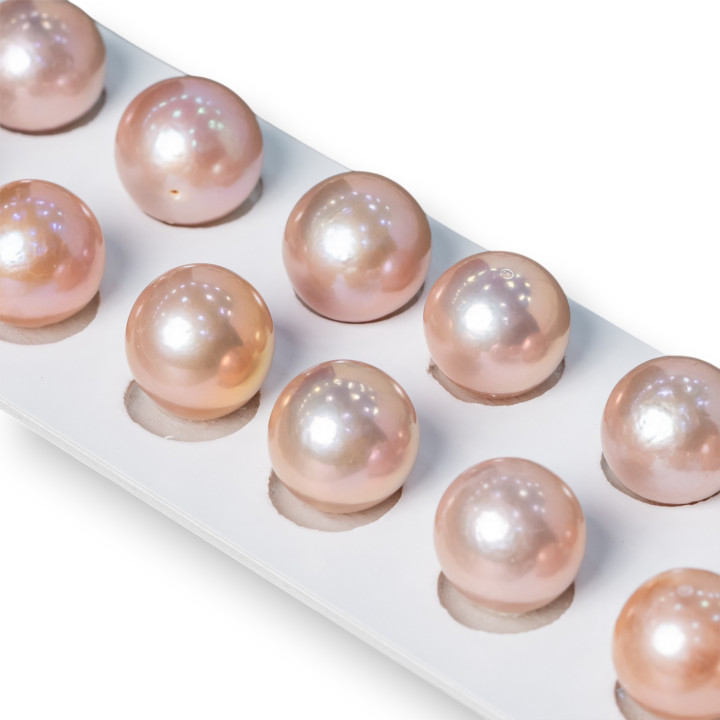 River Pearls 1 Trou Rond (AAAAA) 6,5-7,0mm 12Paires Lilas