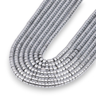Rondelles Hématite Disques Lisses 4x2mm Argent