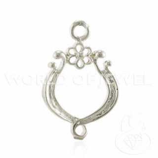 Ausgefallener Abstandshalter aus Messing, 15 mm, 40 Stück, Silber