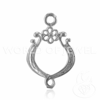 Distanzverbinder Messing Fantasy 15mm 40St Rhodium