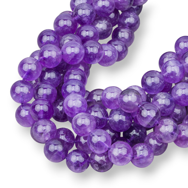 Smooth Round Amethyst 08mm Πρώτη Επιλογή