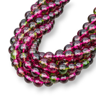 Runder, glatter, floraler Bergkristall, 08 mm