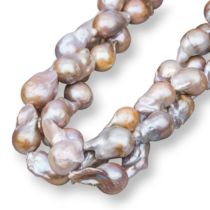 Teardrop Baroque River Pearls (AQL) 90-100gr Mehrfarbige Bronze