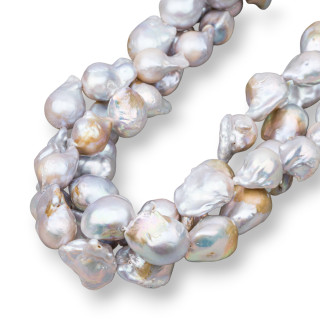 Teardrop Baroque River Pearls (AHW) 70-80gr Gris tacheté