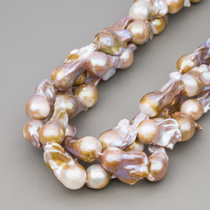Baroque Teardrop River Pearls (NSW) 70-80gr Bronze