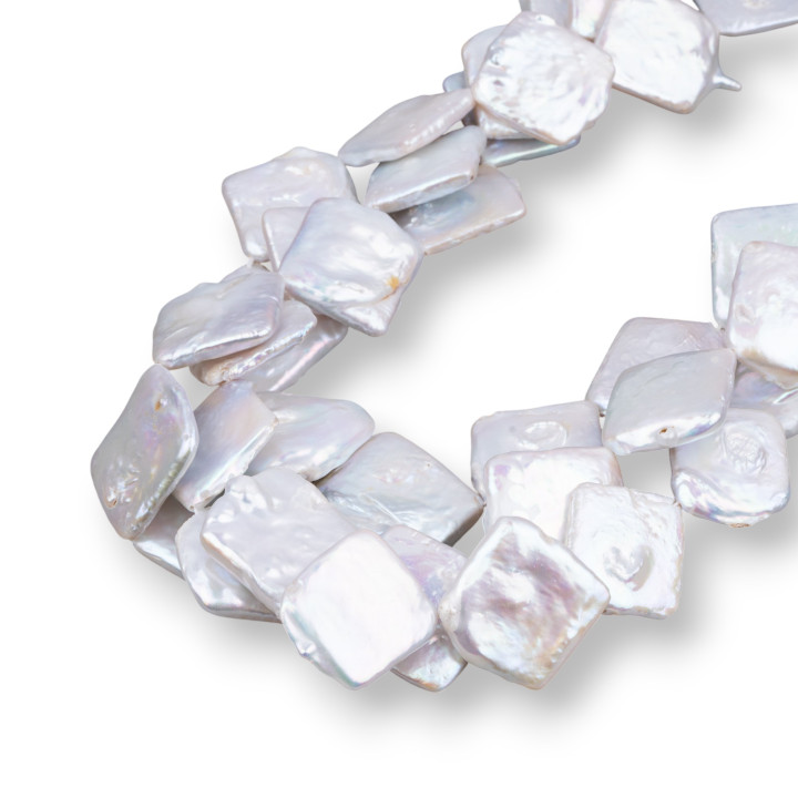 Rhombus Flat River Pearls (SWG) Weiß 40-50gr