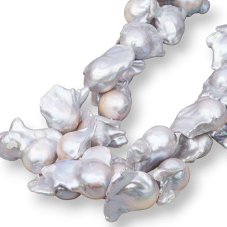 Baroque River Pearls (ASW) 120-130gr Grey