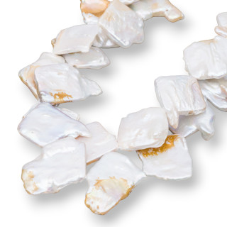 Baroque River Pearls Nuggets (KEE) 70-80gr Weiß getupft