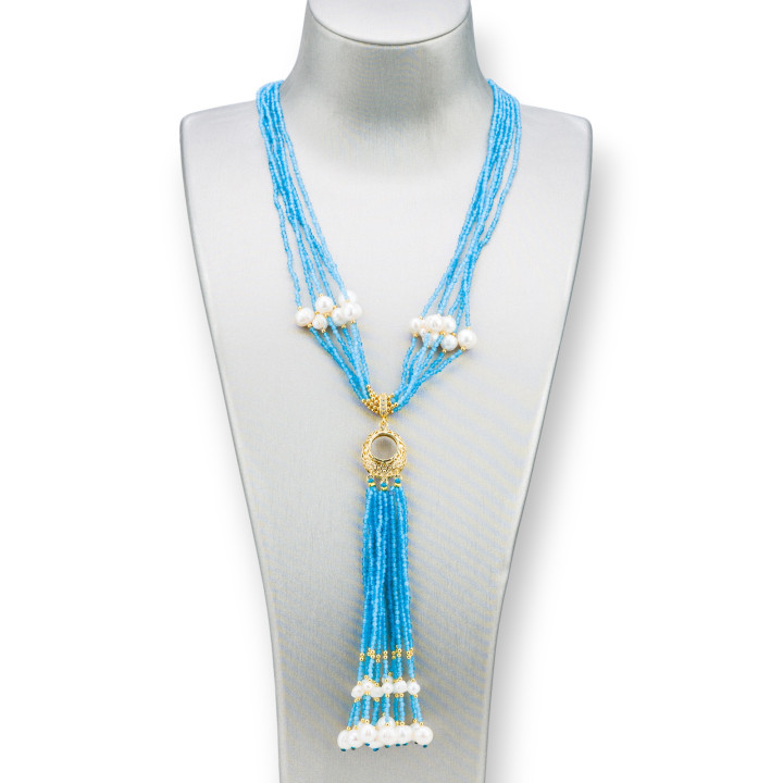 Bijoux Necklace: Elegance and Charm with Semi-precious Stones, River Pearls and