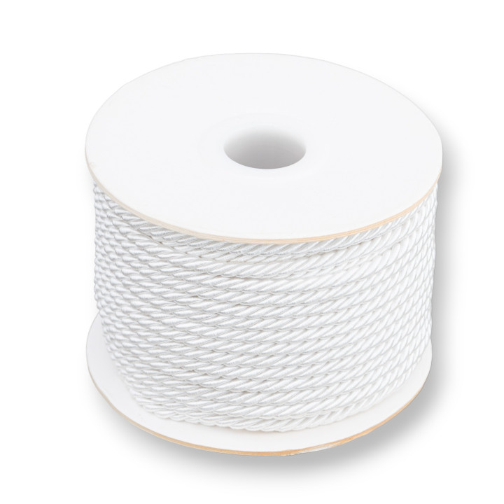 Cordon Hilo Milanesa Trenzado 3mm 20mt Blanco