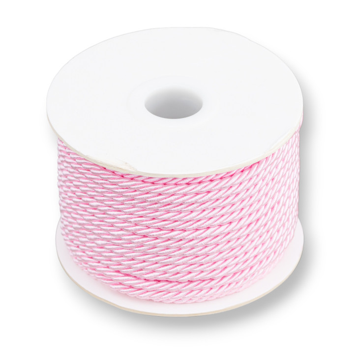 Kordel aus geflochtenem Mailänder Faden, 3 mm, 20 m, Rosa