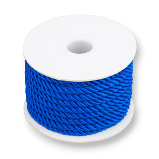 Cordon Fil Milanais Tressé 5mm 9mt Bleu