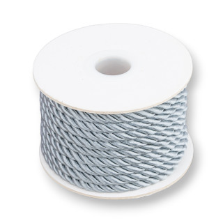 Cordon Fil Tressé Milanais 5mm 9mt Gris Froid
