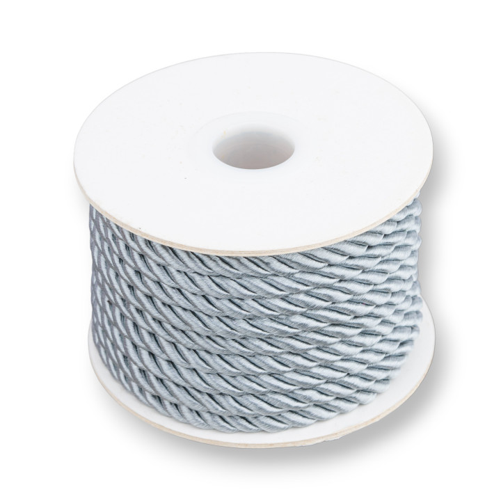 Geflochtene Mailänder Kordel 5mm 9mt Cool Grey