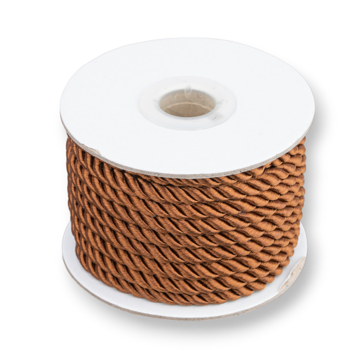 Cordon Milanais Tressé 5mm 9mt Marron
