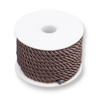 Cordoncino Filo Intrecciato Milanese 5mm 9 Metri Marrone Scuro