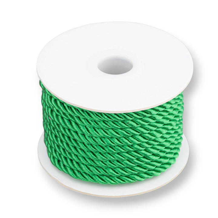 Cordoncino Filo Intrecciato Milanese 5mm 9 Metri Verde