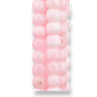 Jade Jade Coloré Ligne Économique Corps Lisse 9x10mm Rose