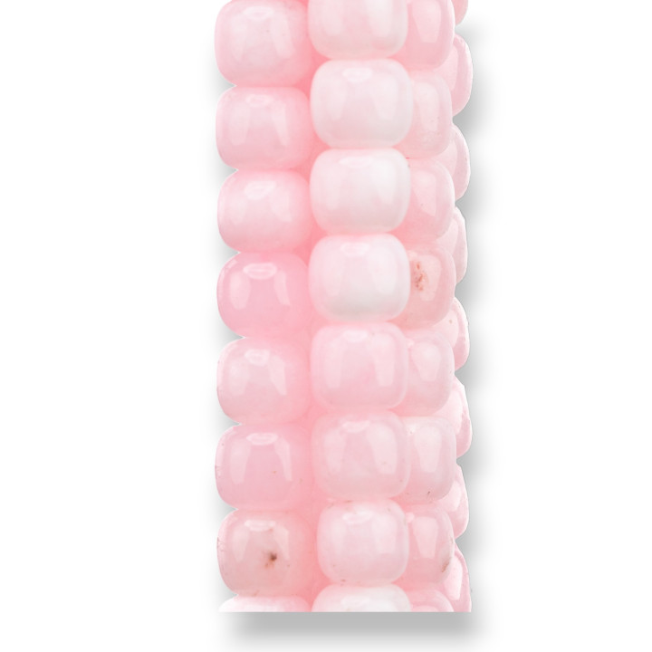 Farbiger Jadeit Jade Economic Line Smooth Barrel 9x10mm Pink