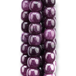 Έγχρωμο Jadeite Jade Economic Line Smooth Barrel 9x10mm Μωβ