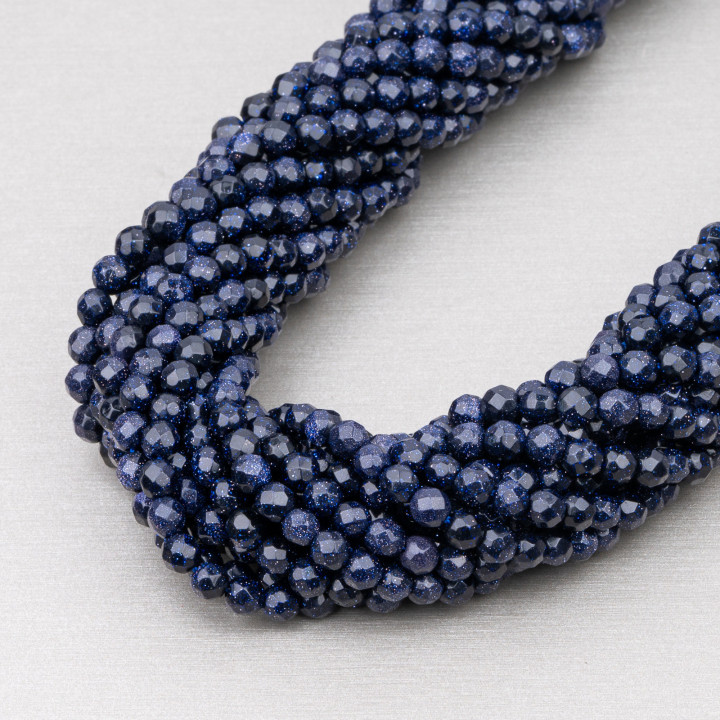 Facettierter blauer Sonnenstein 04mm