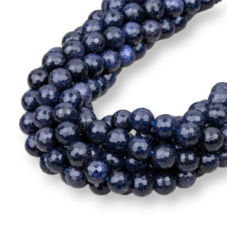 Faceted Blue Sun Stone 08mm