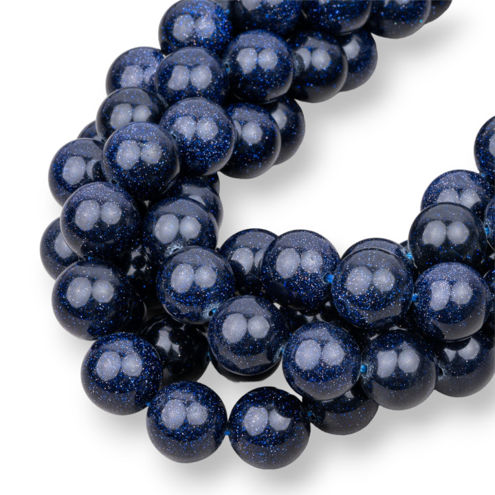 Pierre de Soleil Bleue Ronde Lisse 18mm