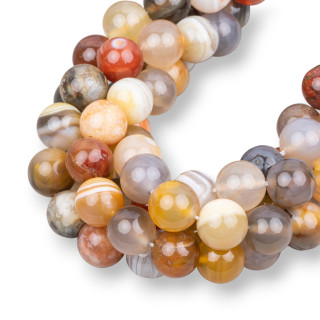 Glatter runder gelber Botswana-Achat 18 mm