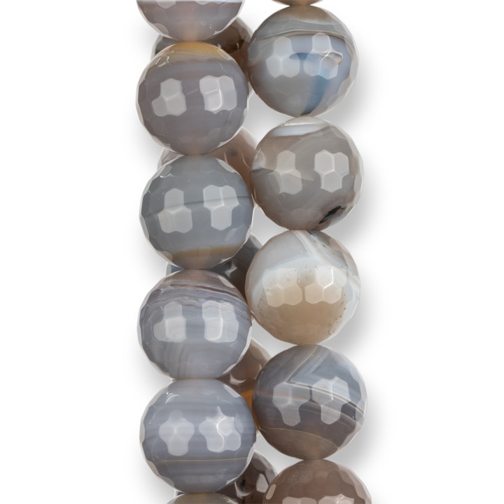 Botswana Gray Agate Faceted 20mm