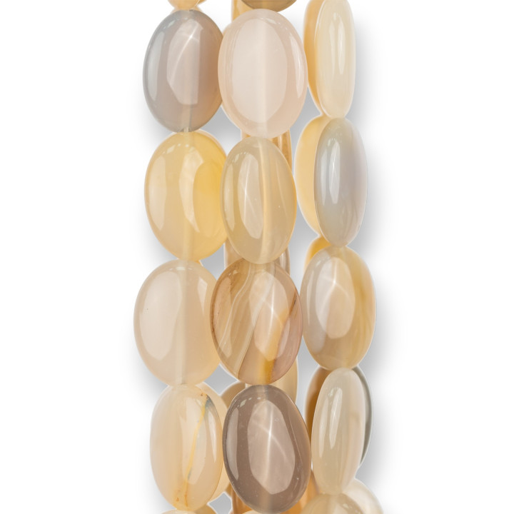 Μποτσουάνα Αχάτης Επίπεδος Οβάλ 15x20mm