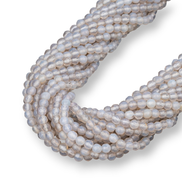 Agate Grise Facette 04mm