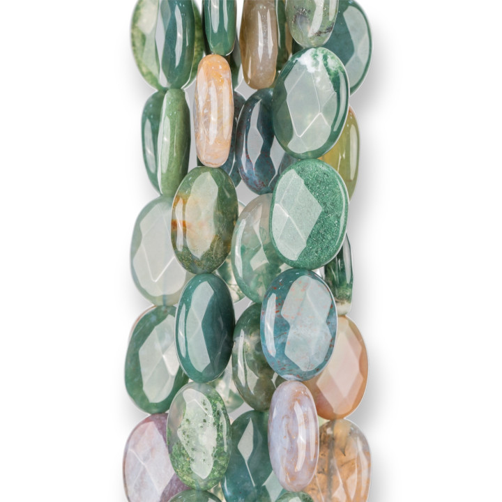 Ινδικός Αχάτης Οβάλ Επίπεδος 13x18mm