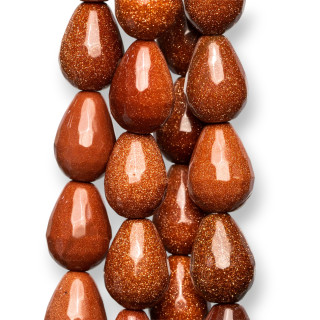Pietra Del Sole Or Gouttes Briolette Facettes 08x12mm