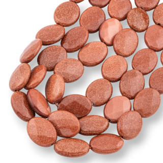 Stone of the Sun Gold Oval Flat Faceted 10x14mm