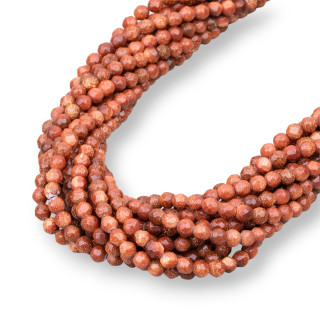 Faceted Gold Sun Stone 04mm