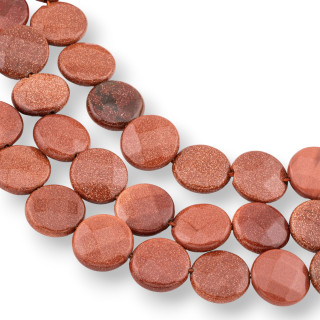 Χρυσό Sunstone Στρογγυλό Επίπεδο 16mm