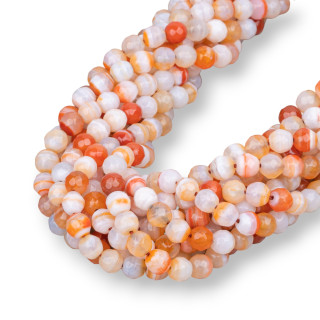 Faceted Striated Carnelian 06mm