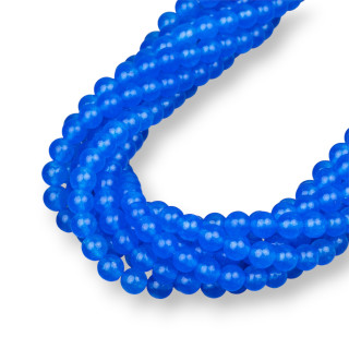 Ice Jade (Icy Jade) Liso Redondo Azul 6mm