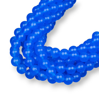 Ice Jade (Icy Jade) Blue Round Smooth 8mm