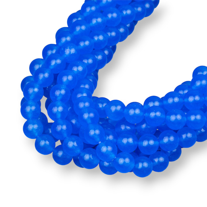 Ice Jade (Icy Jade) Liso Redondo Azul 8mm