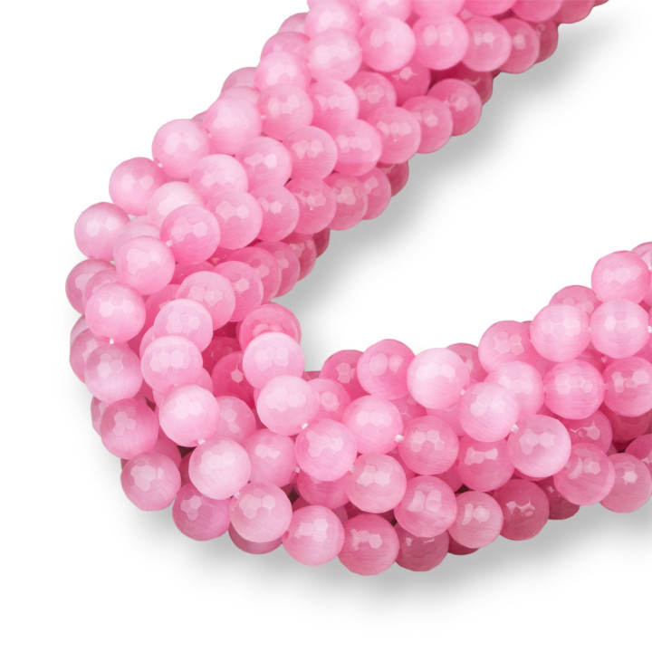 Pink Cat's Eye Faceted 08mm