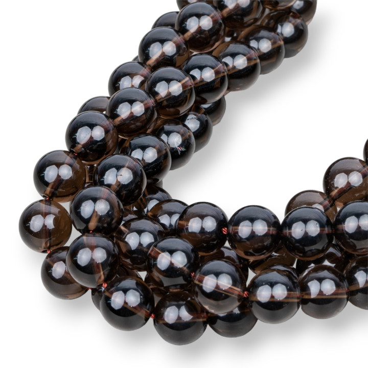 Smoky Round Smooth Quartz 16mm