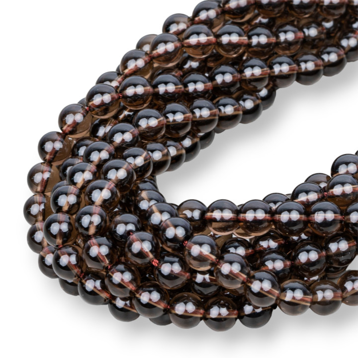 Smoky Quartz Round Smooth 08mm