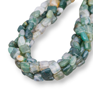 Indian Moss Agate Square Lea Flat 8mm