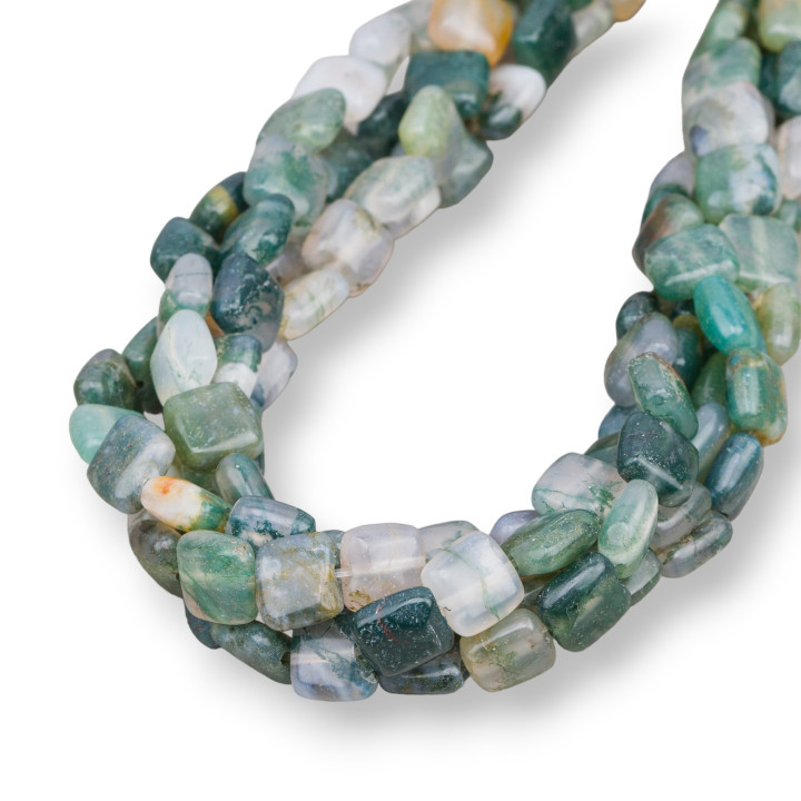 Indian Moss Agate Square Lea Flat 8mm